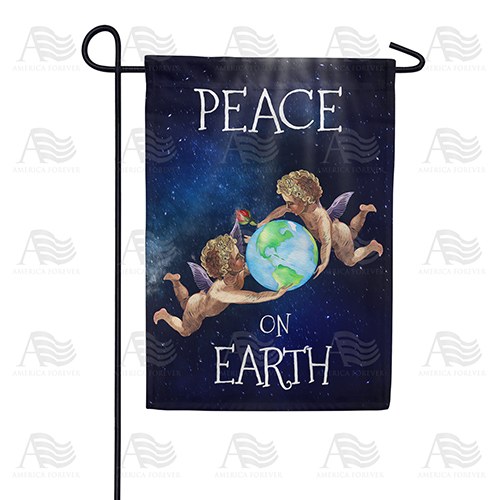 Peace On Earth Angels Garden Flag