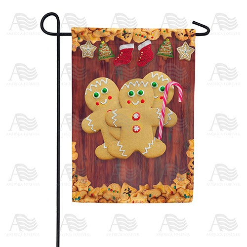 Gingerbread Man Trio Garden Flag