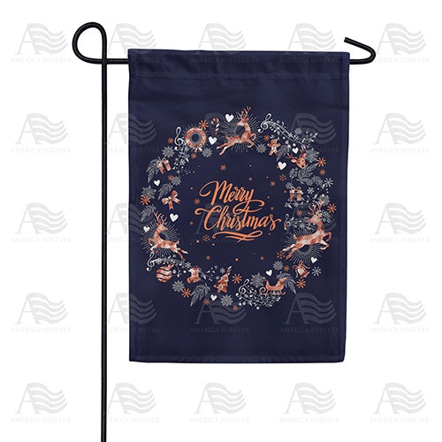 Blue Christmas Garden Flag