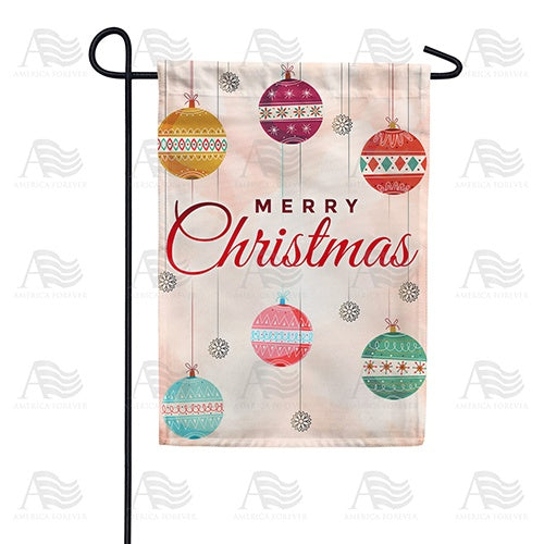 Merry Christmas Balls Garden Flag