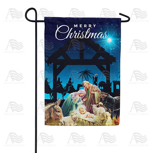 Glory To The Newborn King! Garden Flag