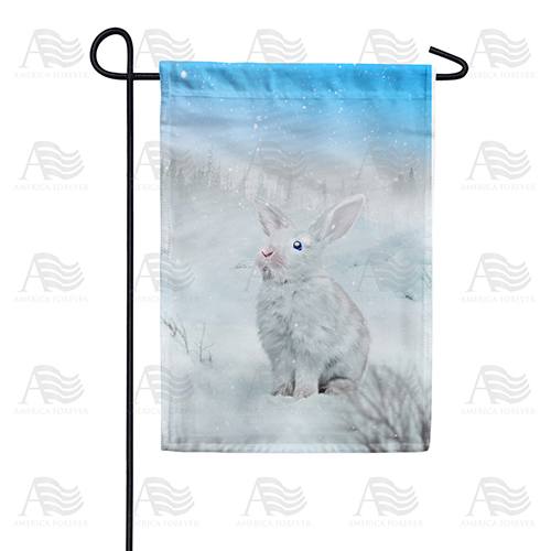 Snow White Rabbit Garden Flag