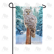 America Forever Owl's Winter Perch Garden Flag