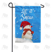 Snowman Skier Garden Flag
