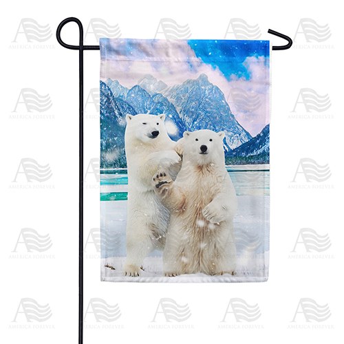 Polar Bear Hello Garden Flag