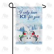Cute Penguin Skaters Garden Flag