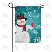 Snowman & Feathered Friend Garden Flag