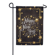 Golden New Year Garden Flag