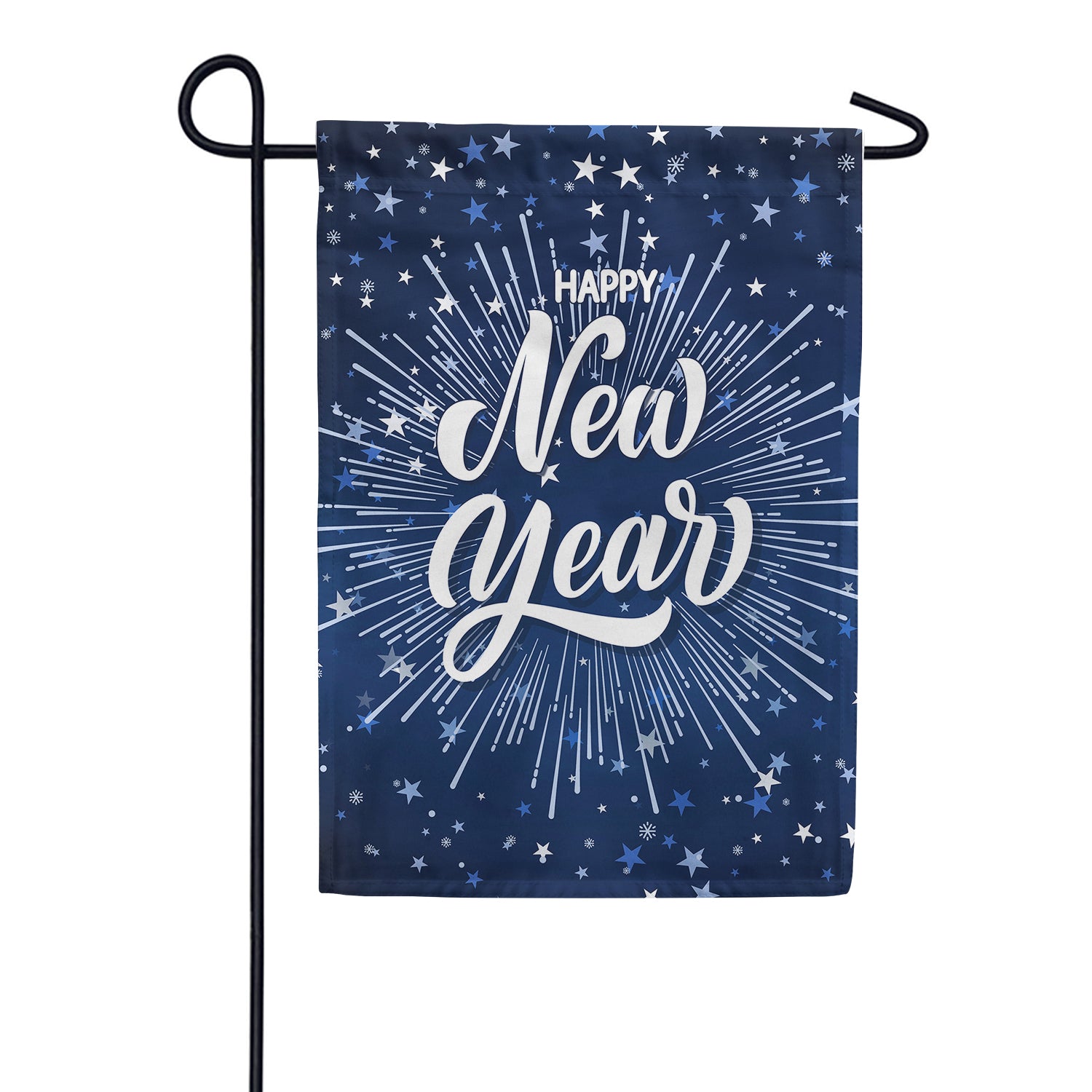 Blue Stars New Year Garden Flag