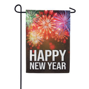 New Year Colorful Explosions Garden Flag