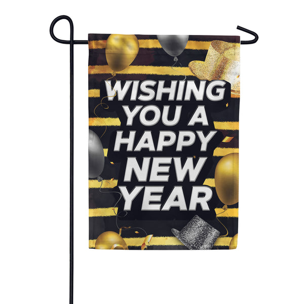 New Year Party Hats Garden Flag