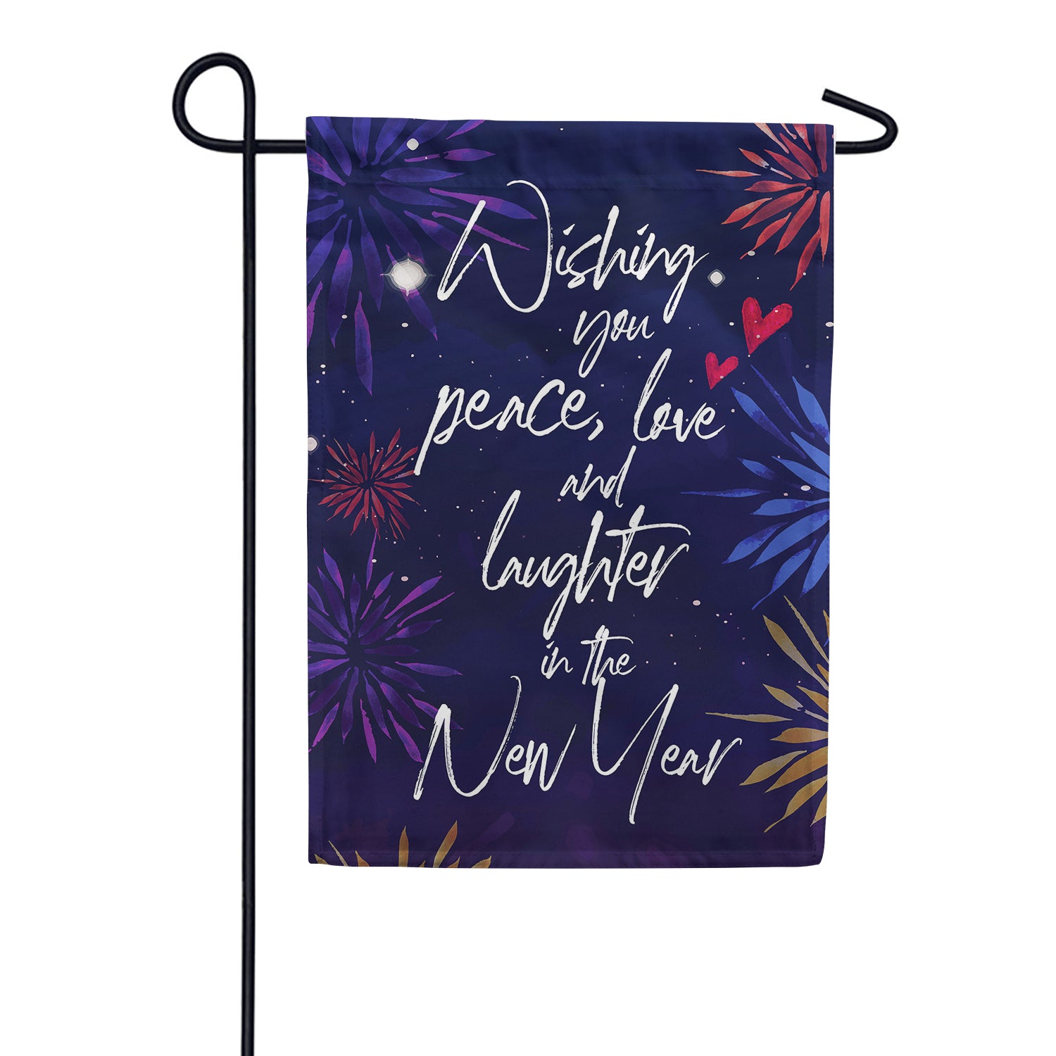 New Year Wishes Garden Flag