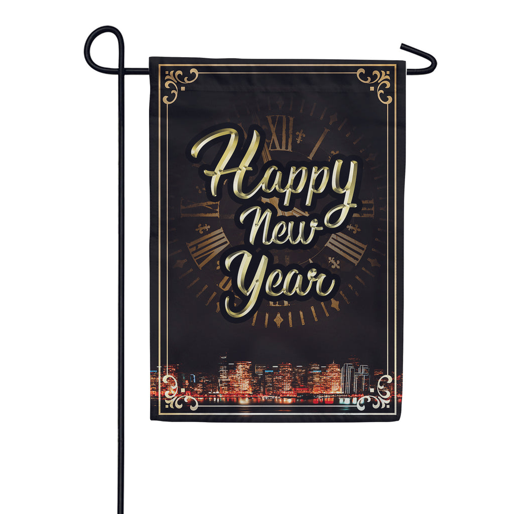 Time For A New Year Garden Flag