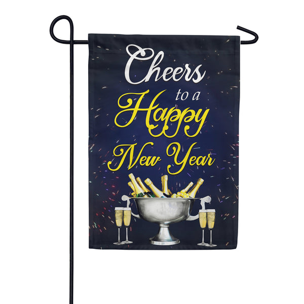 Cheers To The New Year Garden Flag