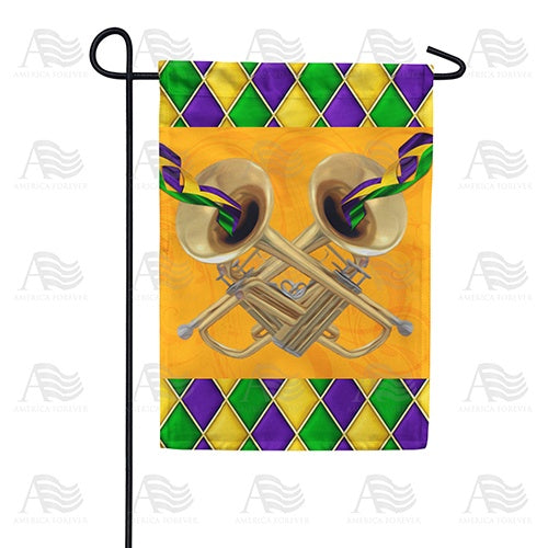 Mardi Gras Jazz Garden Flag