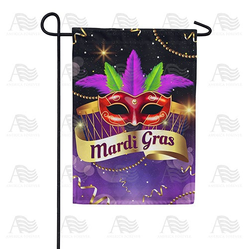 Beat The Drums! It's Mardi Gras! Garden Flag