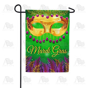 Mask And Feathers Garden Flag