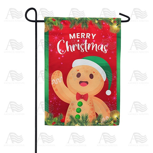 Waving Gingerbread Man Garden Flag