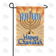 Happy Chanukah Garden Flag