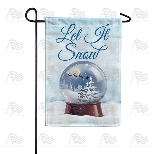 Let It Snow Globe Garden Flag