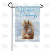 Winter Squirrel Garden Flag