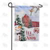 Let It Snow At The Barn Garden Flag