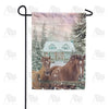 Horses Winter Greeting Garden Flag