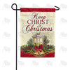 Keep Christ In Christmas Garden Flag