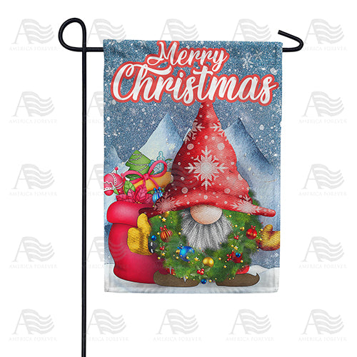Santa's Tiniest Helper Garden Flag