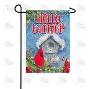 Hello Winter Garden Flag