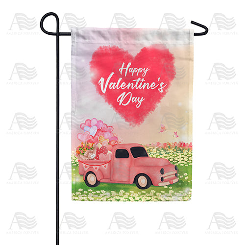 The Love Truck Garden Flag