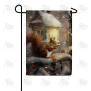 Squirrel's Evening Snack Garden Flag