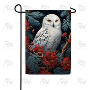 Elegant Snowy Owl Garden Flag