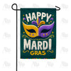 Festive Mardi Gras Garden Flag
