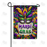Mardi Gras Festivities Garden Flag