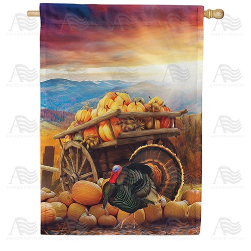 Day's End Pumpkin Harvest House Flag