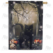 Black Cat Crossing House Flag