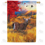 Deer Rutting Season House Flag