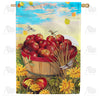 Apples And Dragonflies House Flag