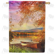 End Of Perfect Fall Day House Flag