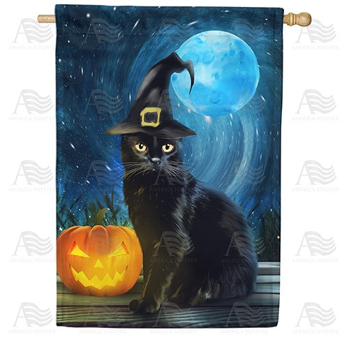 Witchy Cat House Flag
