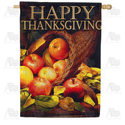 Thanksgiving Pie Fruit House Flag