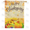 Sunny Thanksgiving Greeting House Flag