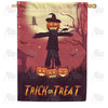 Eerie Halloween Night House Flag