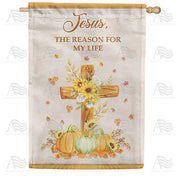 I Live For Jesus House Flag