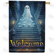 Welcome To The Haunted House House Flag