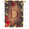 Wood Panel Lights - Monogram D House Flag