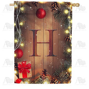 Wood Panel Lights - Monogram H House Flag