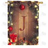Wood Panel Lights - Monogram J House Flag