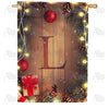 Wood Panel Lights - Monogram L House Flag